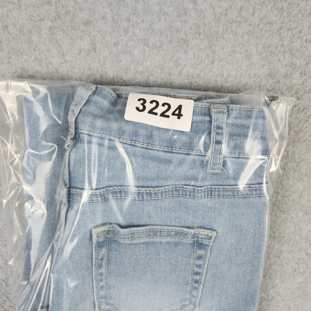 1st Kiss Jeans Girls W22 Blue Denim Flare Distressed Y2K Boho Streetwear Grunge